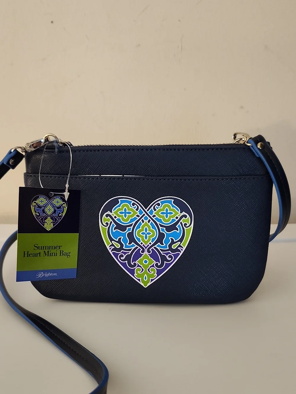 Brighton Summer Heart Mini Crossbody w/Matching Brighton PVC Tote Bag